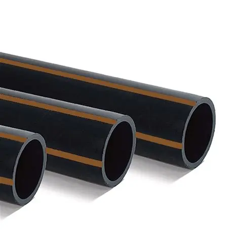 [TUB-PE100-D200PN10-ASS] Tube PE100 D200 PN10 SDR17 – Barre 6/12/13,20 m – Bande marron